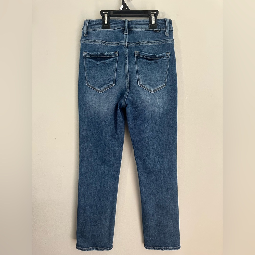 Risen Jeans High Rise Stretch Straight Leg Jeans Size 3/26 - Picture 2 of 10